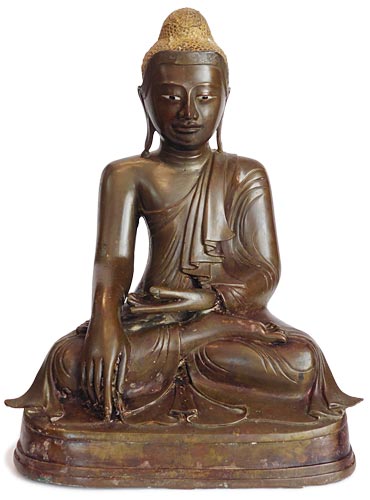 Antique mandalay Bronze Buddha