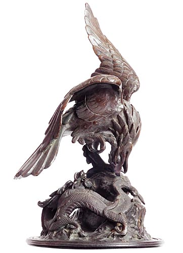 Bronze Eagle Catching Dragon