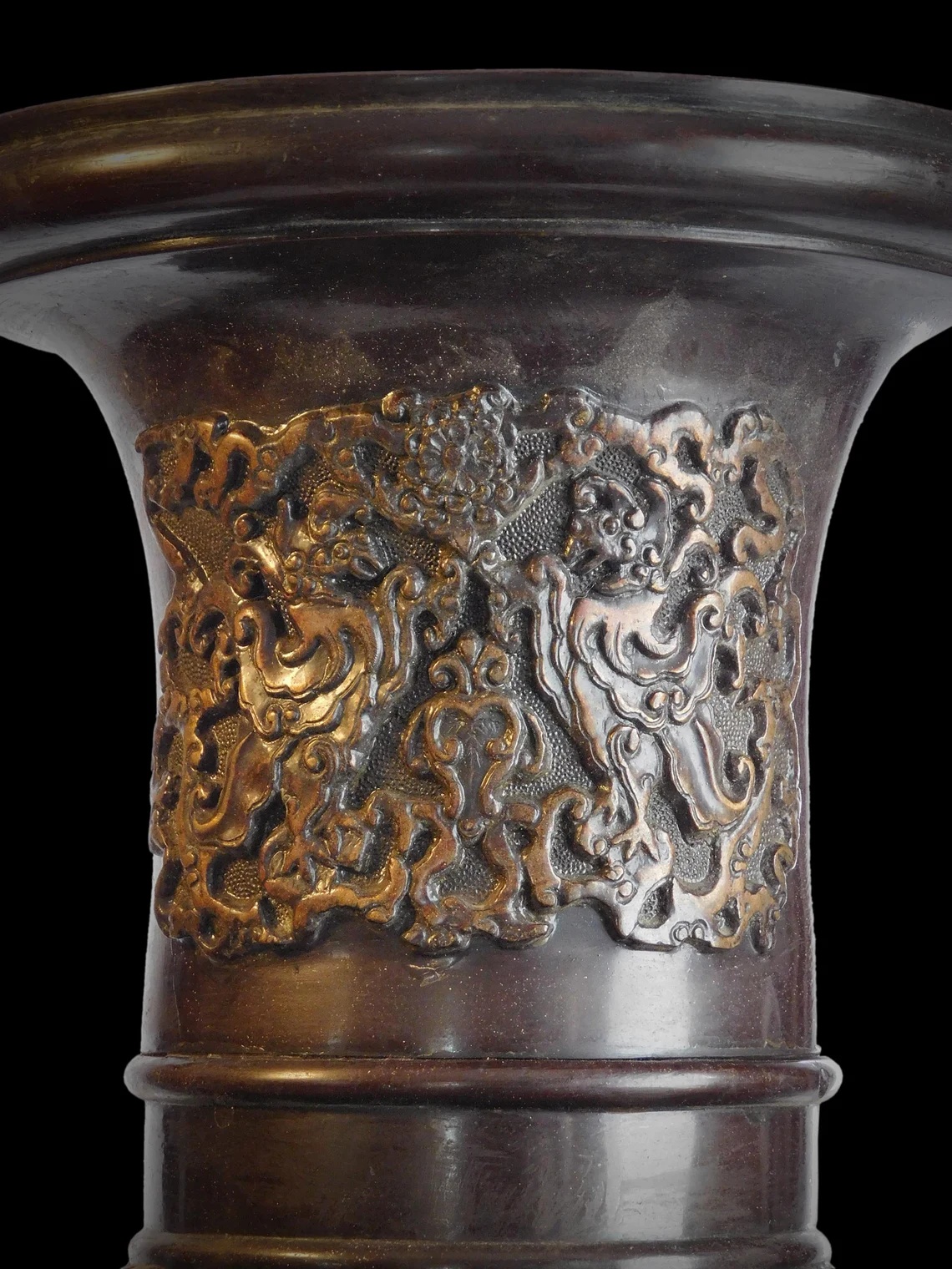 Taotie Mask Copper Bronze Japanese Incense Burner
