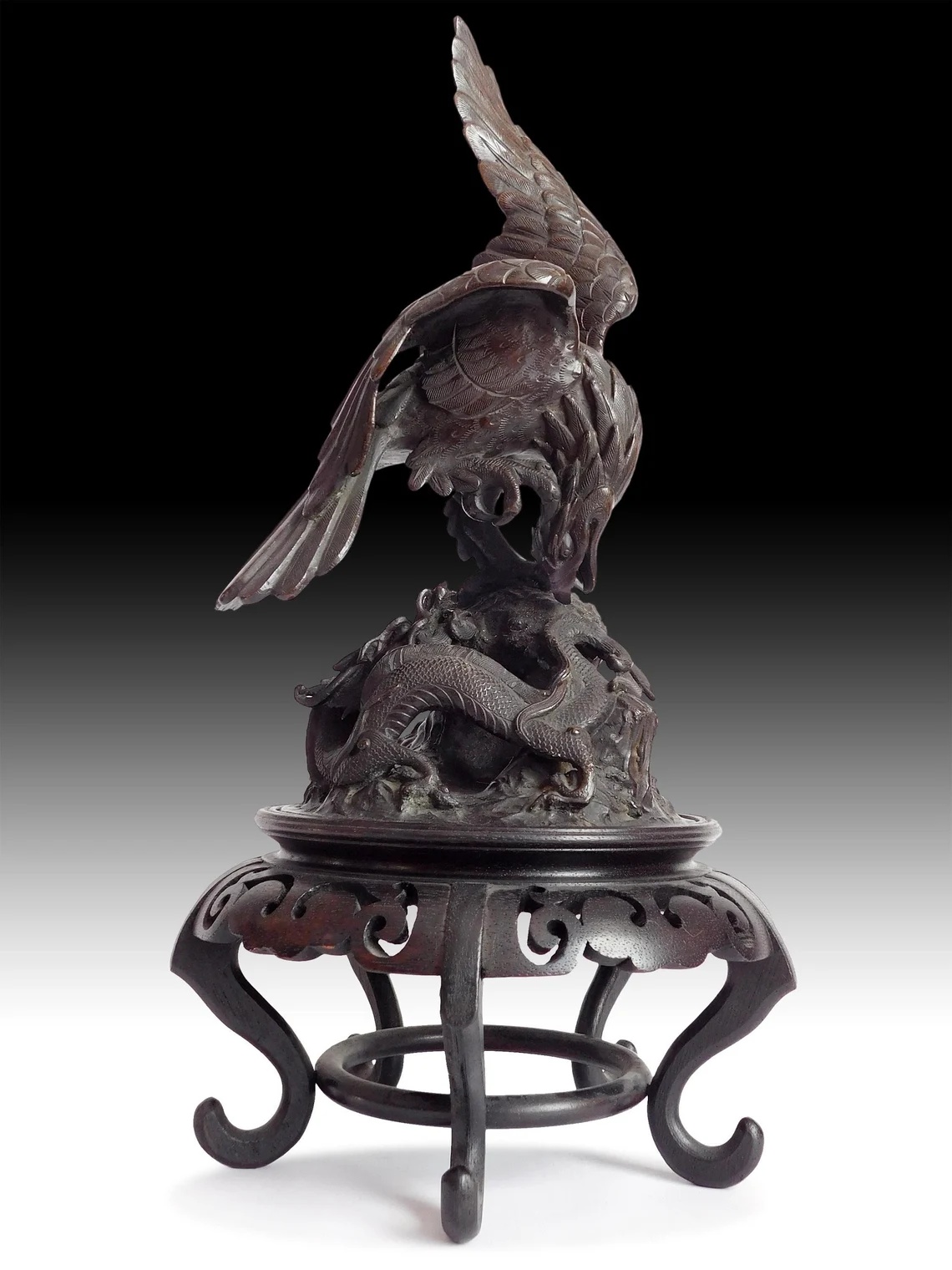 Antique Japanese Bronze Okimono