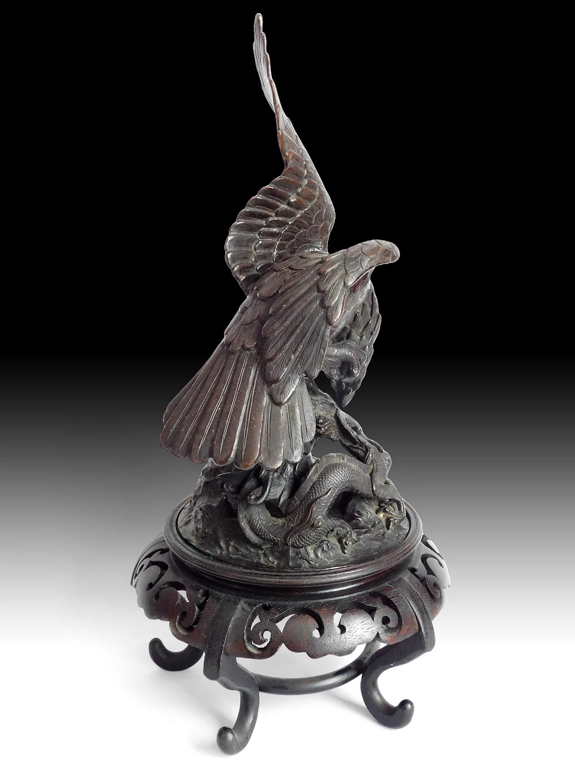 Antique Japanese Bronze Okimono