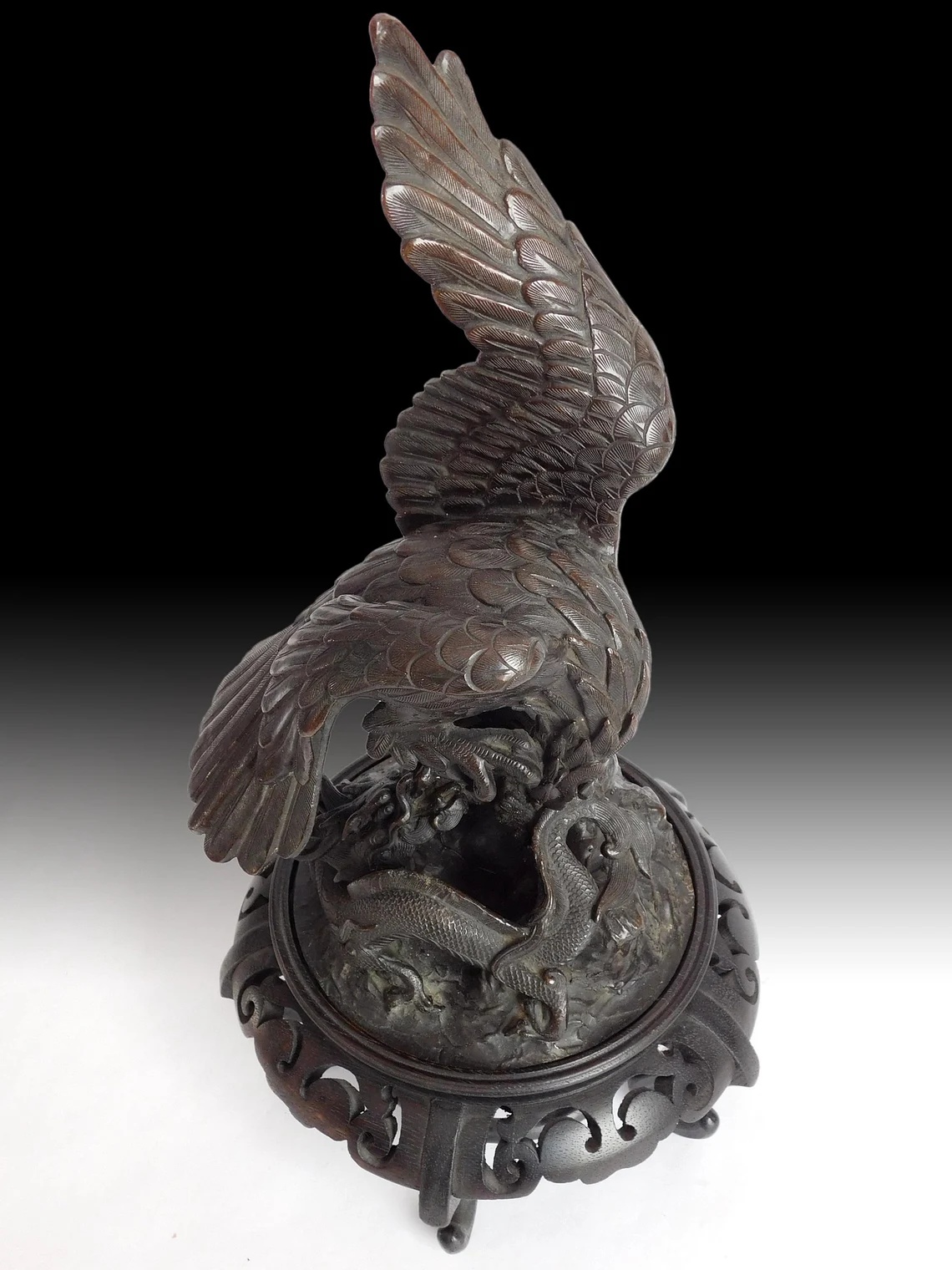 Antique Japanese Bronze Okimono