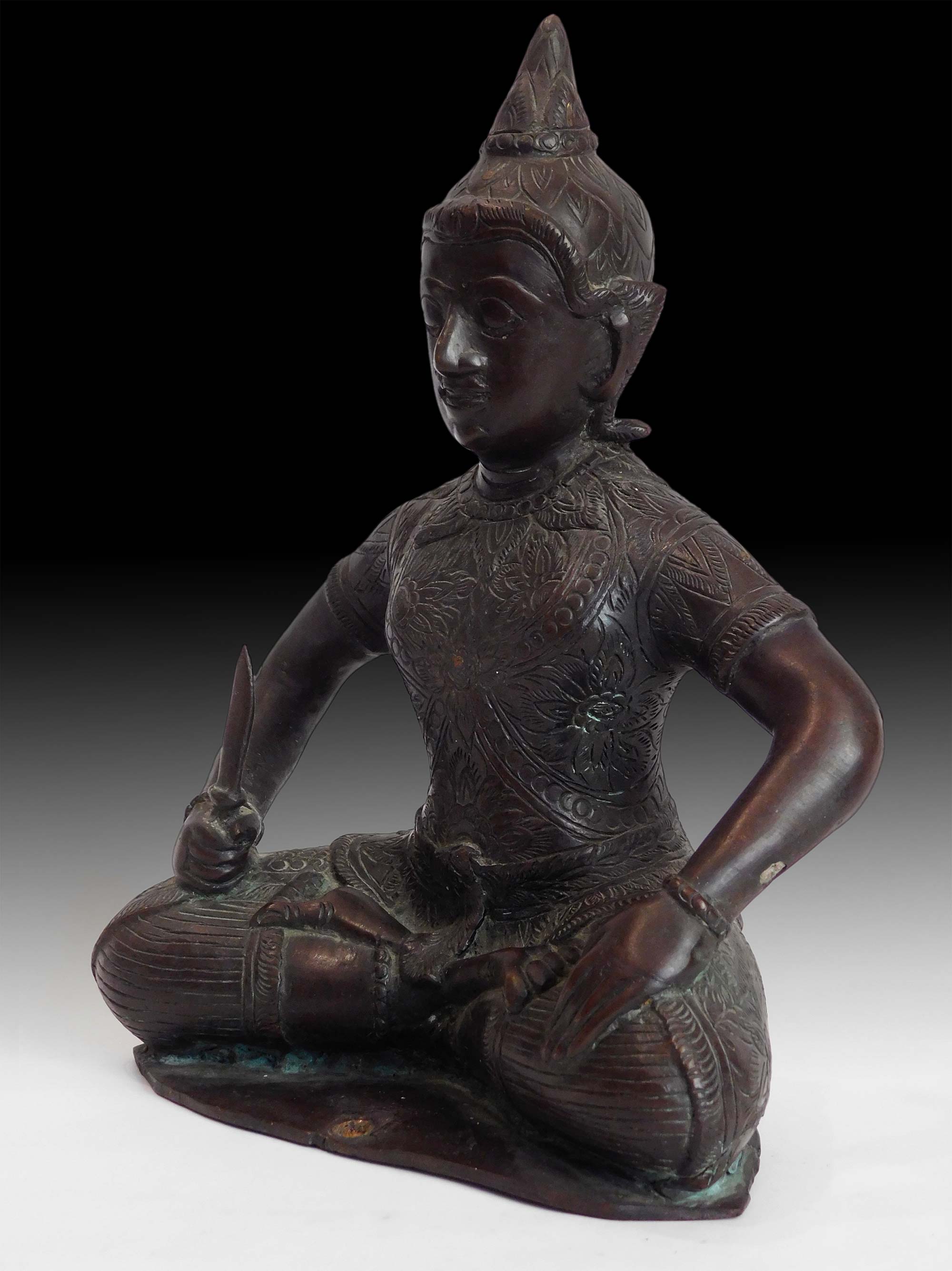Bronze Temple Guardian Dvarapala lt