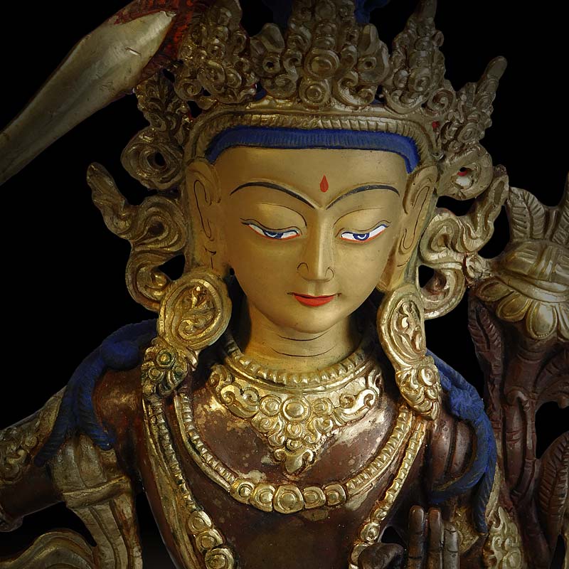 Manjusri Bodhisattva close-up