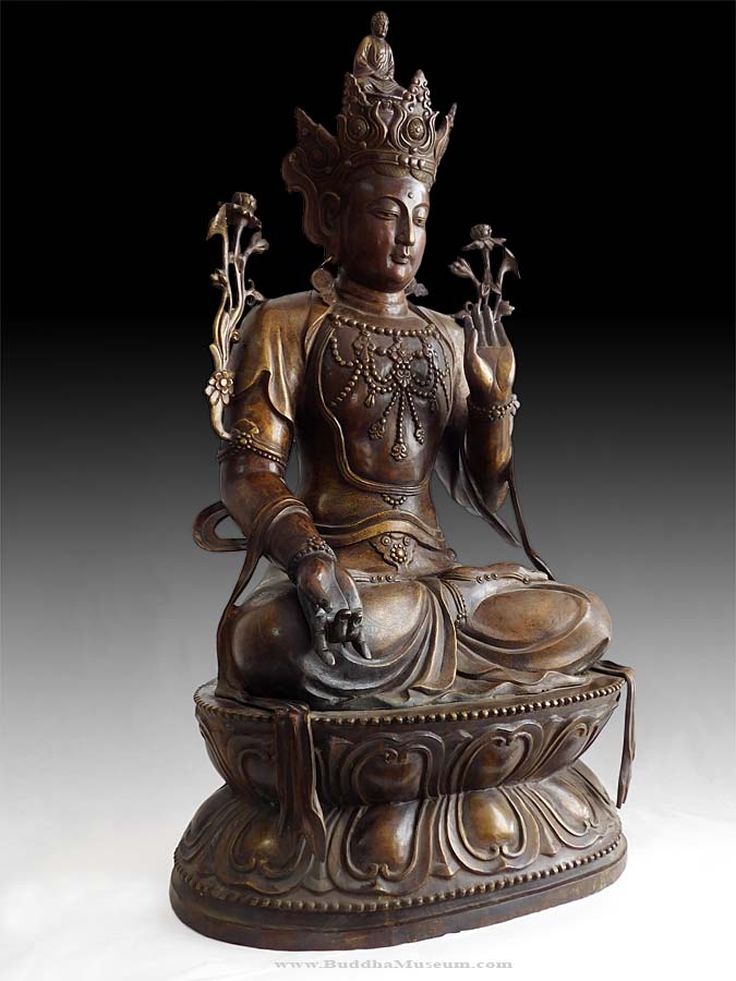 Avalokiteshvara Compassion Bronze Buddha lt