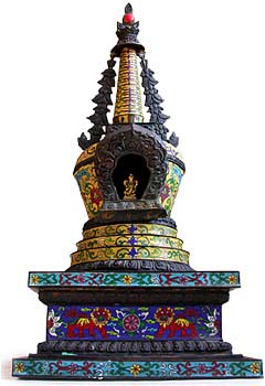 Kubera Cloisonne Stupa
