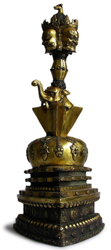 Gilt Bronze Hayagriva Phurba