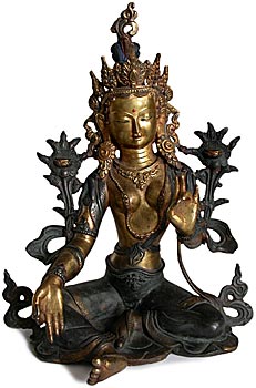 Green Tara Bronze Statue