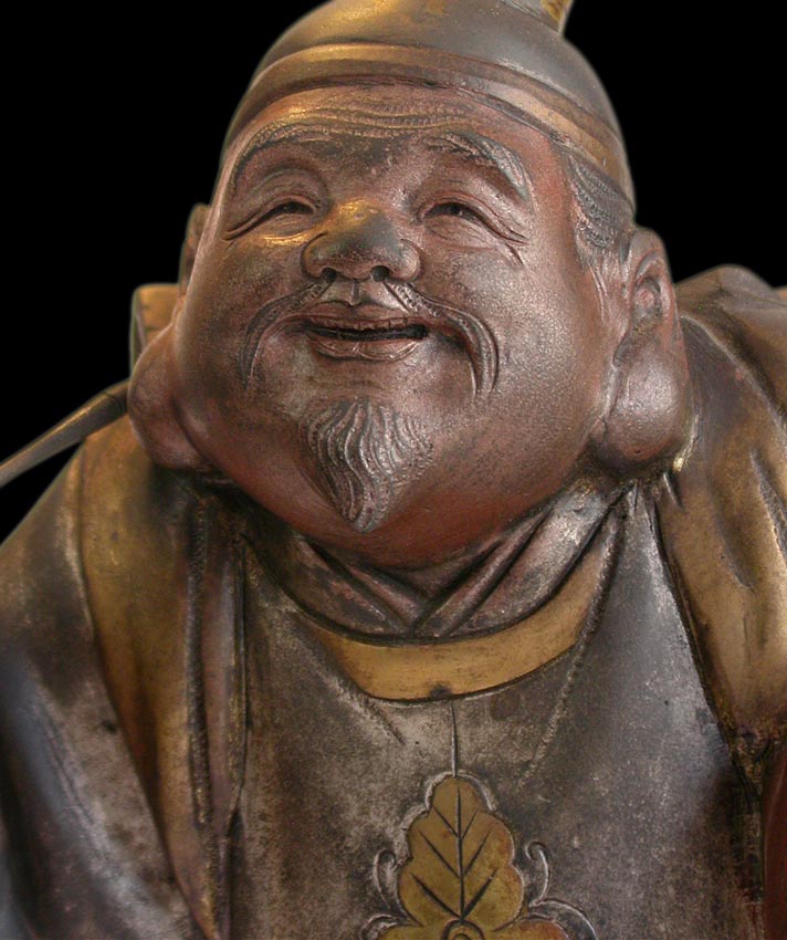 Bronze Ebisu closeup