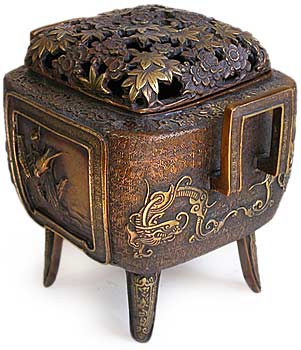 Maple Leaves Meiji Censer