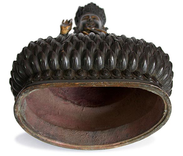 Ming Bronze Lotus Pedestal
