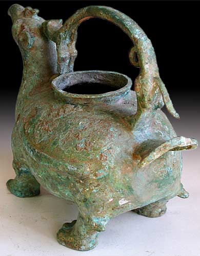 Archaic Bronze Bird Vessel