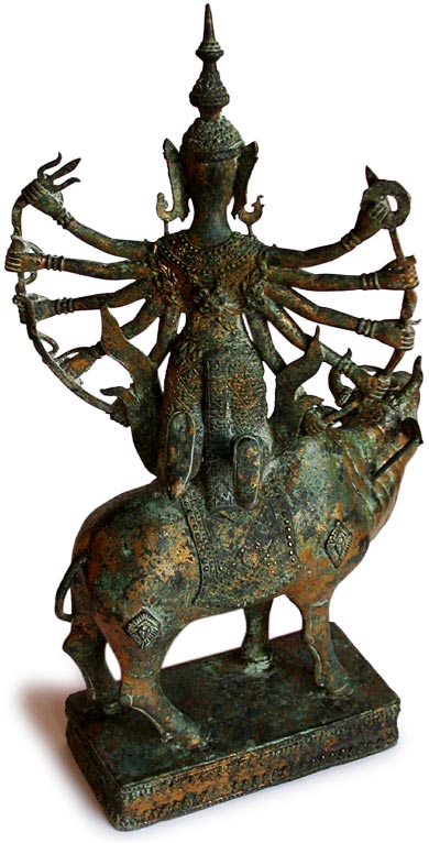Ten Armed Shiva Nandi Back 