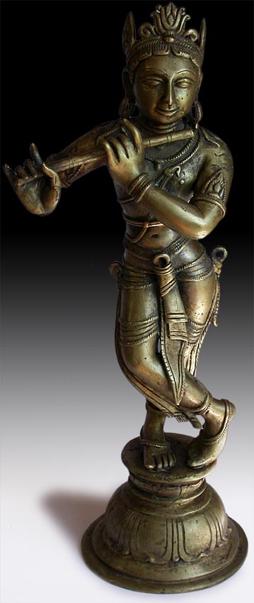 Hindu Bronze Krishna Venugopala