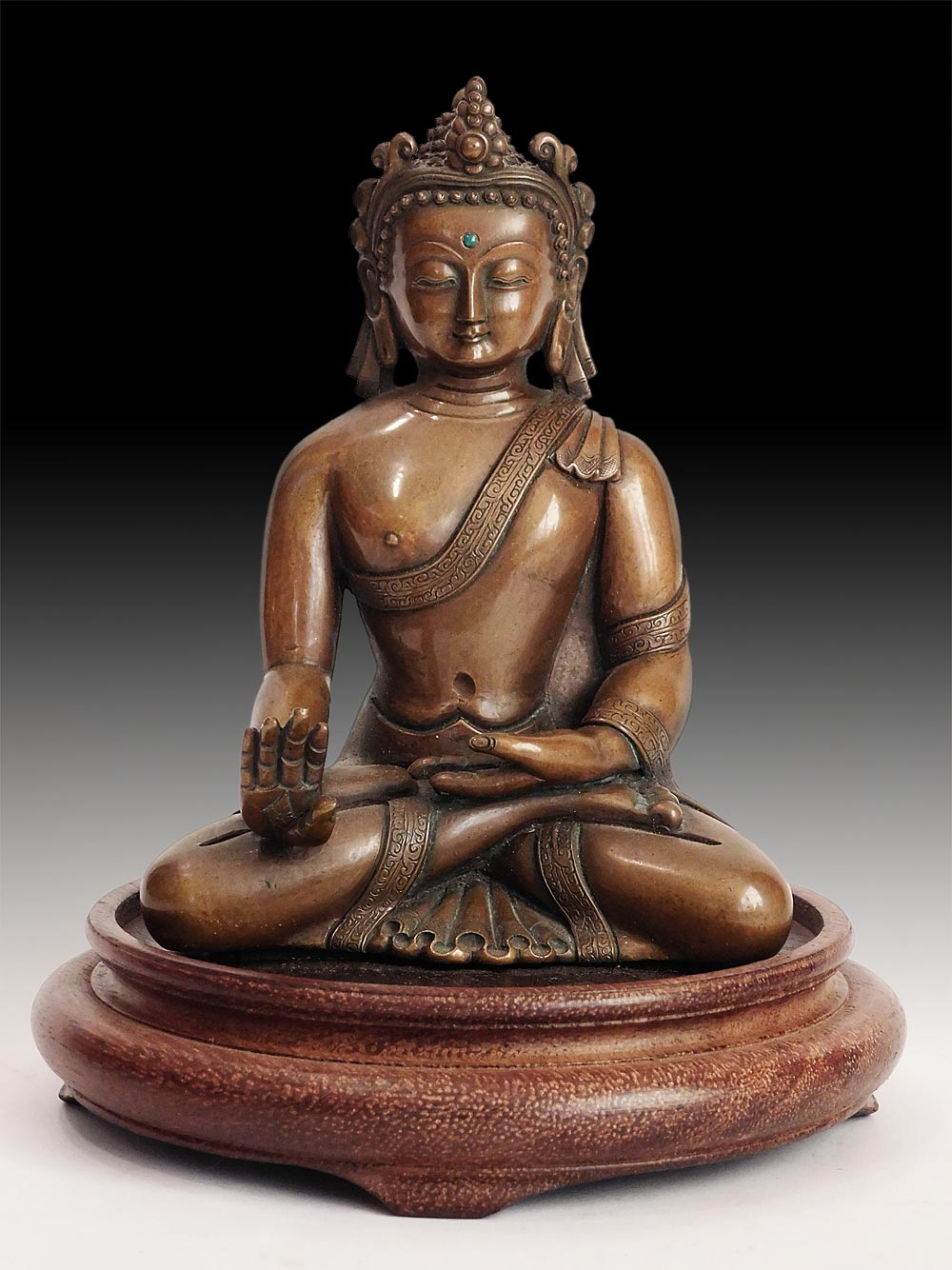 Antique Tibetan Bronze Wisdom Buddha