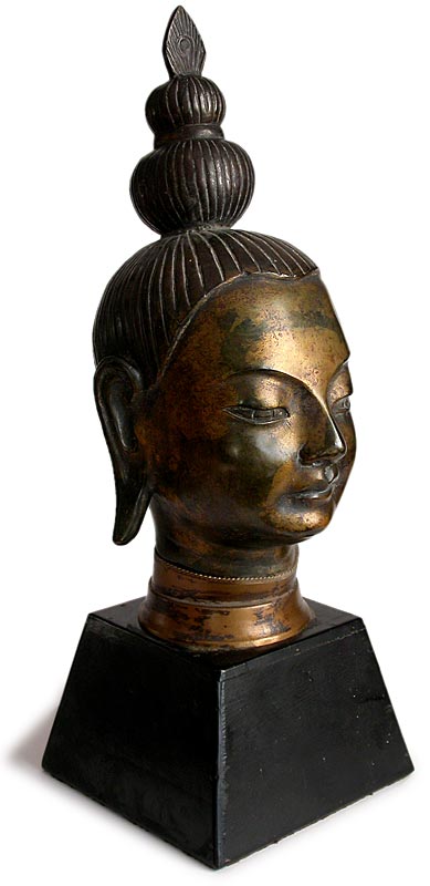Gilt Bronze Buddha Head