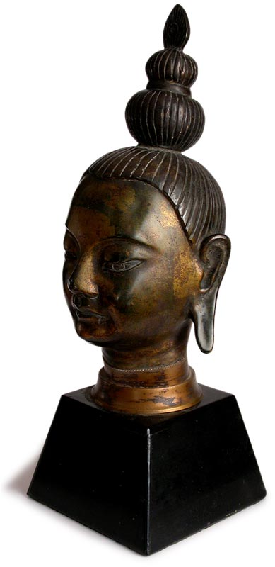 Gilt Bronze Buddha Head