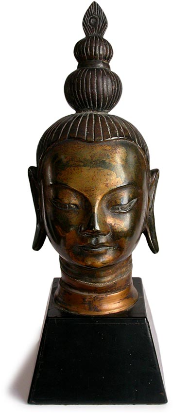 Gilt Bronze Buddha Head