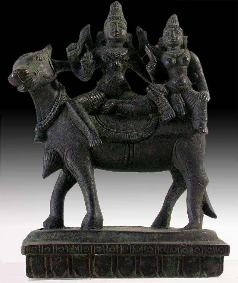 Shiva Parvati on Nandi Statue