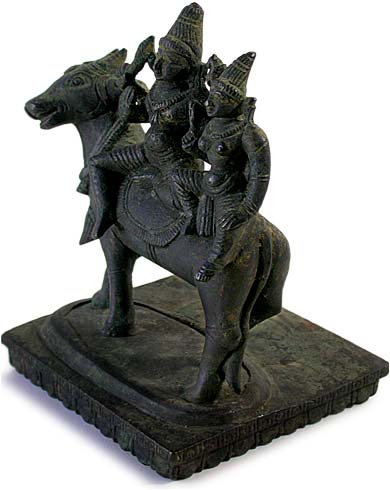 Shiva Parvati on Nandi Statue