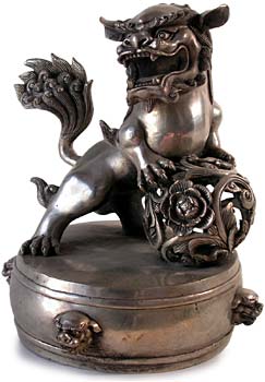 Silver Foo Dog Pair