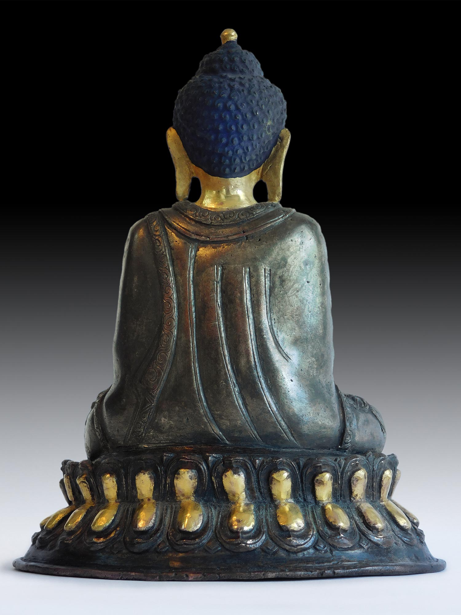 Vairocana Three-metal Buddha back view
