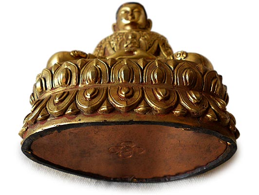 Gilded Bronze Amitabha base view