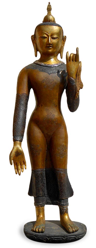 Tibetan Walking Maitreya Buddha