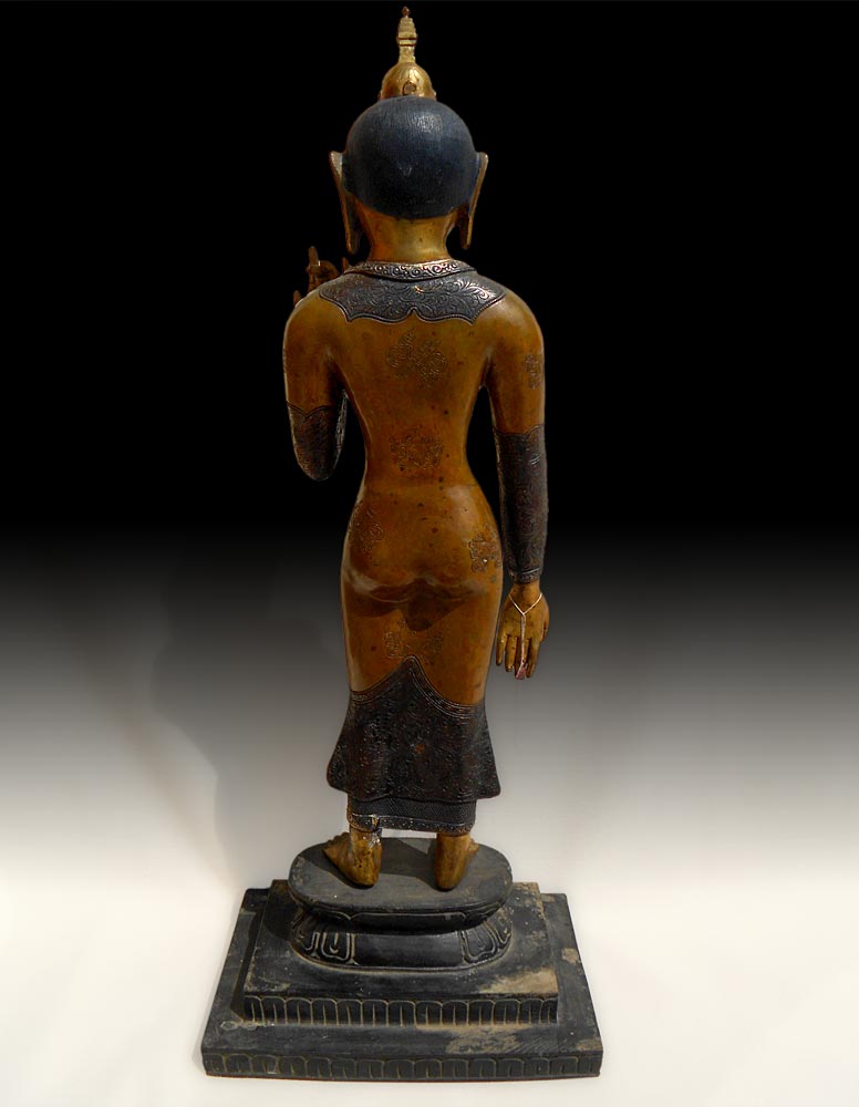 Tibetan Walking Maitreya back view