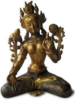 Gilt Bronze White Tara