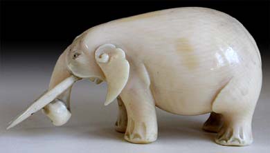 Deco Style Elephant Okimono