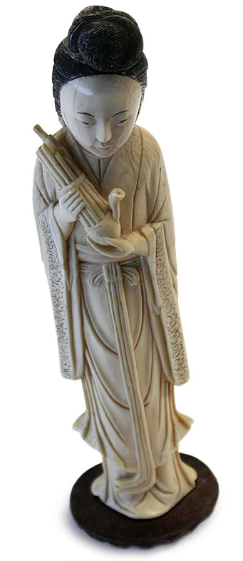 Chinese Court Musician Ivory Carving
