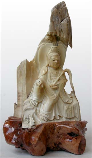 Mammoth Fossil Kwan Yin Buddha