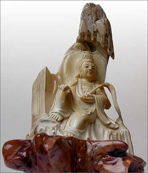Mammoth Fossil Kwan Yin Buddha