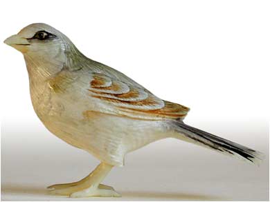Polychrome Bird Okimono