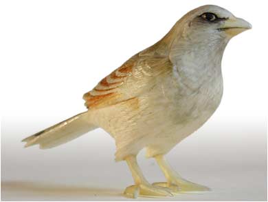 Polychrome Bird Okimono