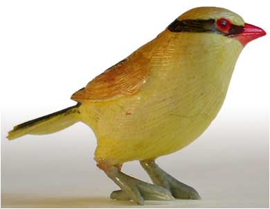 Polychrome Finch Okimono