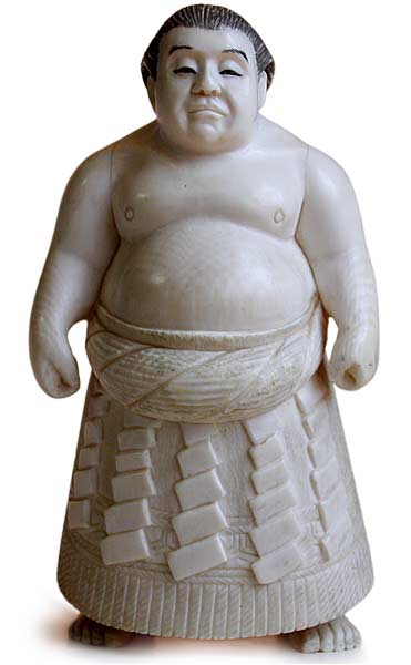 Sumo Wrestler Okimono