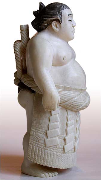 Sumo Wrestler Okimono rt