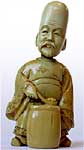 Bubbled Head Fukurokuju Netsuke