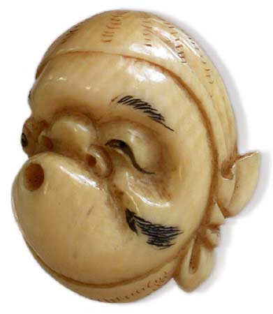 Hyottoko Mask Netsuke