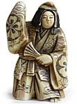 Mask Dancer Trick Netsuke by Masatsugu