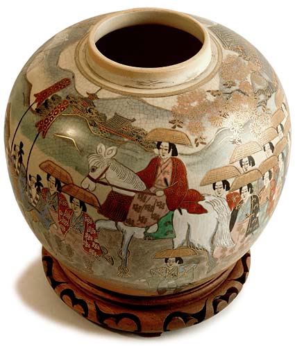 Samurai Procession Satsuma Urn