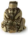 Sennin Wine Jug Netsuke 