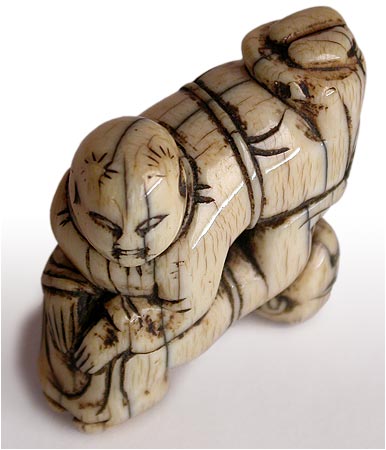 Four Karako Acrobat Netsuke lt