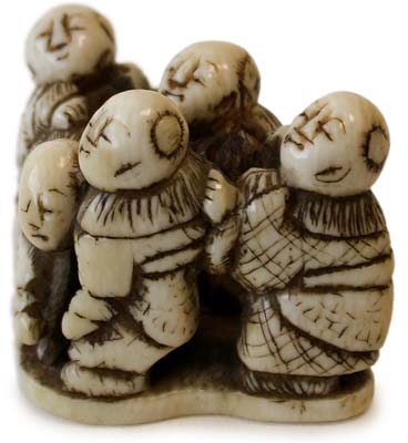 Five Boys Netsuke