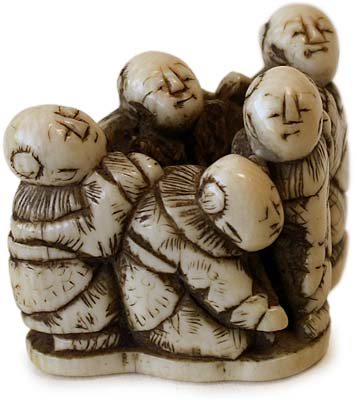 Five Karako Netsuke