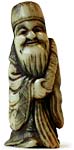Antler Sennin Netsuke