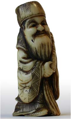 Antler Sennin Netsuke rt