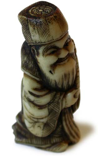 Antler Sennin Netsuke